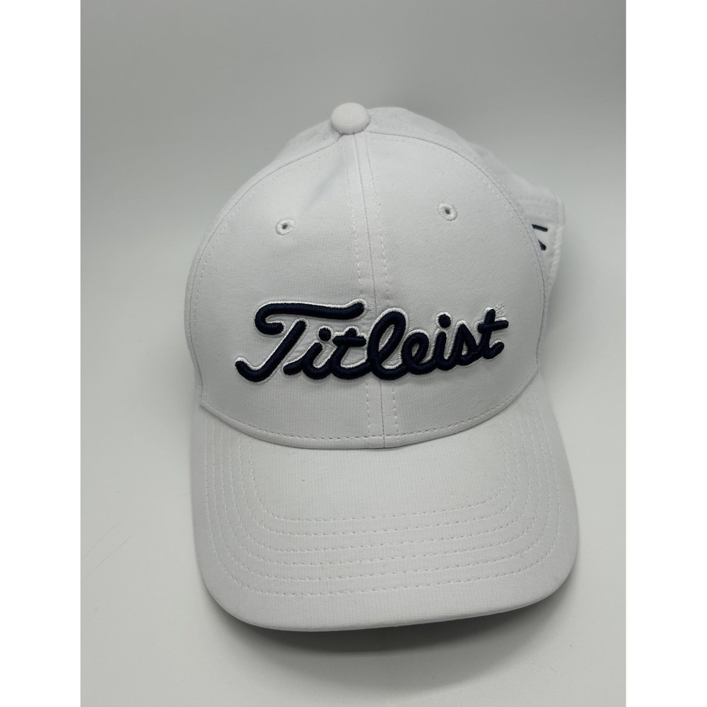 Titleist Hat Cap Child Youth Footjoy FJ Pro V1 Golf Fitted Stretch White